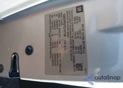 2012 GMC Acadia Sle from USA, damaged, VIN 1GKKVPED7CJ197136